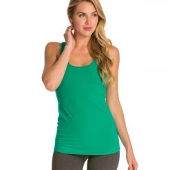 Beyond Yoga Open Back Criss-Cross Yoga TankTop Bright Emerald