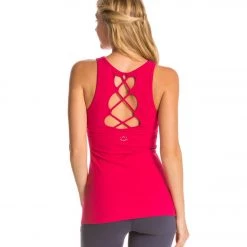 CLOTHING Beyond Yoga Open Back Criss-Cross Yoga TankTop Wildberry