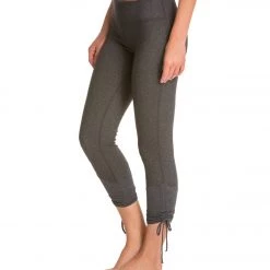 Beyond Yoga Ethereal Shirred Ankle-Tie Legging Heather Grey
