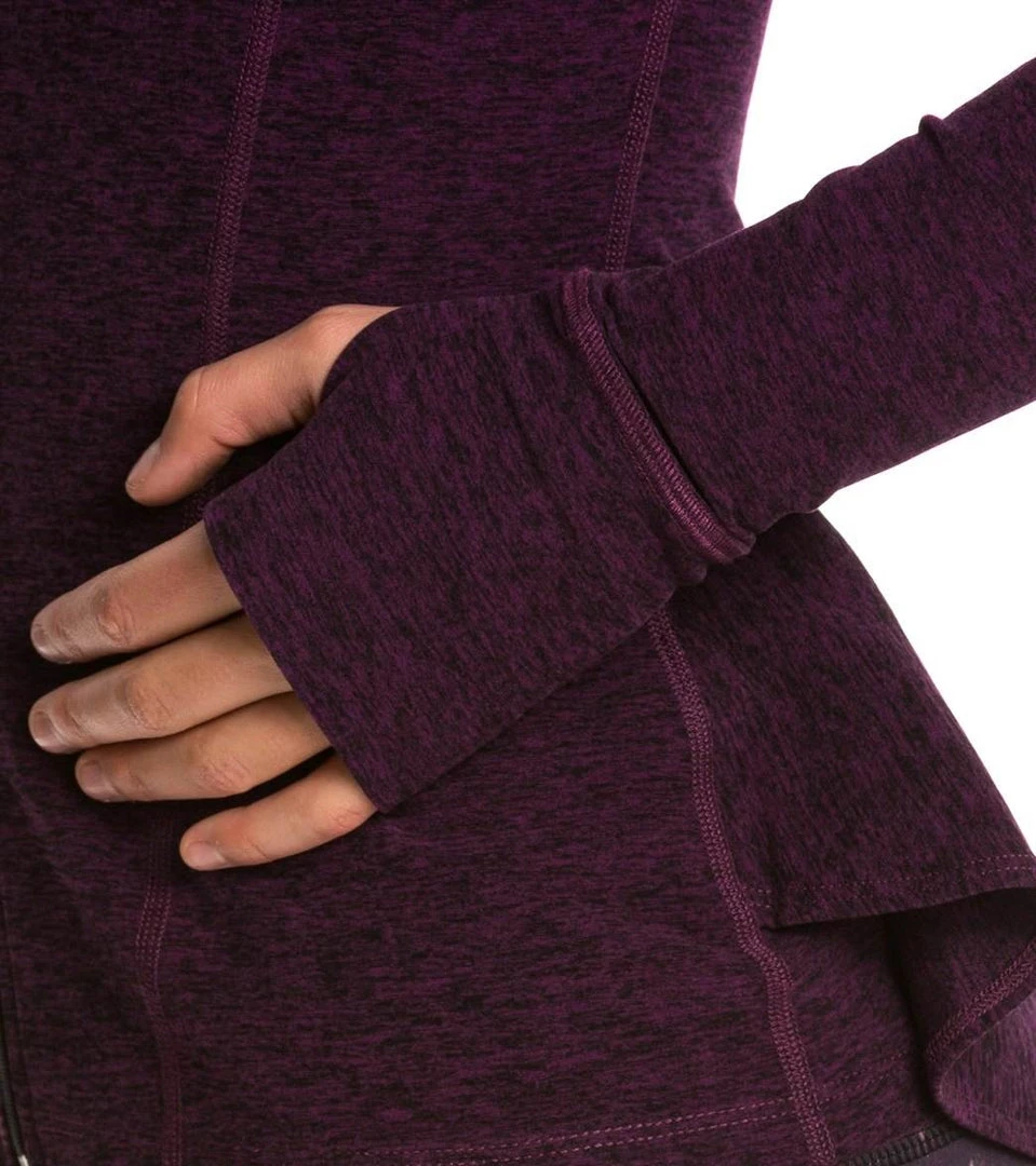 CLOTHING Beyond Yoga Peplum Back Jacket Black-Imperial Violet 7 CLOTHING Beyond Yoga Peplum Back Jacket Black-Imperial Violet