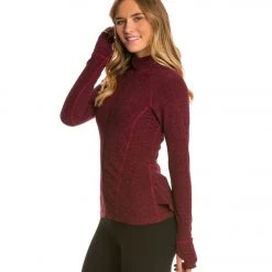 Beyond Yoga Peplum Back Jacket Black-Garnet Red 11 Beyond Yoga Peplum Back Jacket Black-Garnet Red
