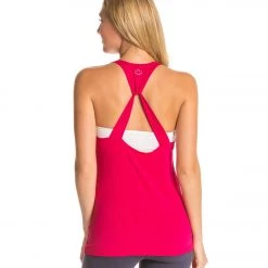 CLOTHING Beyond Yoga Sleek Stripe Split Racer Yoga Tank Top Wildberry 10 CLOTHING Beyond Yoga Sleek Stripe Split Racer Yoga Tank Top Wildberry