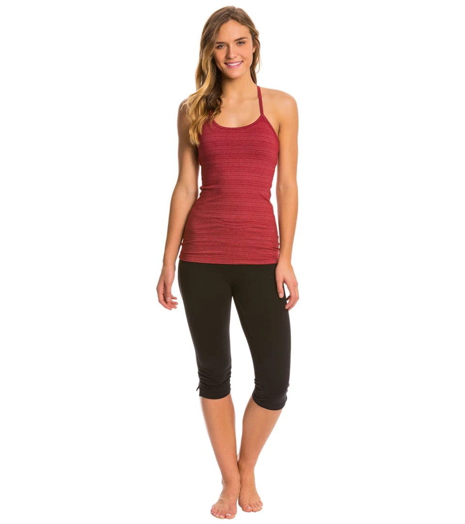 Beyond Yoga Stripe Slim Racerback Cami Garnet Red CLOTHING 6 Beyond Yoga Stripe Slim Racerback Cami Garnet Red CLOTHING