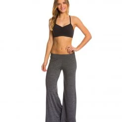 Beyond Yoga Cloud Heather Ankle-Tie Yoga Flare Pants Heather Gray
