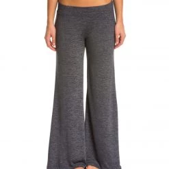 Beyond Yoga Cloud Heather Ankle-Tie Yoga Flare Pants Heather Gray
