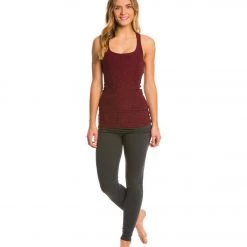 Beyond Yoga Spacedye Cut-Out Cami Black-Garnet Red