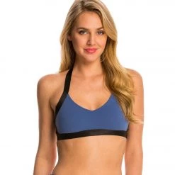 Beyond Yoga Cut-Out Yoga Sports Bra Faded Demin CLOTHING