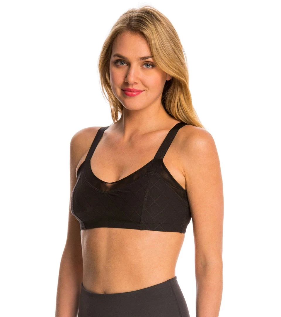 CLOTHING Beyond Yoga Quilted Mesh Lined Yoga Sports Bra Black 4 CLOTHING Beyond Yoga Quilted Mesh Lined Yoga Sports Bra Black