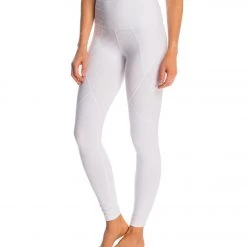 CLOTHING Beyond Yoga Quilted Paneled High Waist Long Yoga Leggings White