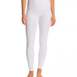 CLOTHING Beyond Yoga Quilted Paneled High Waist Long Yoga Leggings White