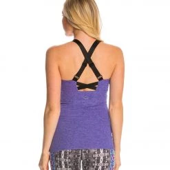 Beyond Yoga Spacedye Double Crossed Yoga Cami Tank Top Faded Denim-Lavender