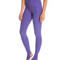 Beyond Yoga Spacedye High Waist Stirrup Yoga Leggings Faded Denim-Lavender