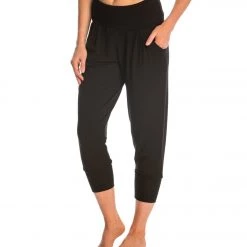 Beyond Yoga Modal Baby Terry Freestyle Yoga Jogger Pants Black CLOTHING