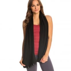 Beyond Yoga Modal Baby Terry Snap Yoga Scarf Black