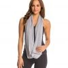 Beyond Yoga Modal Baby Terry Snap Yoga Scarf Heather Gray