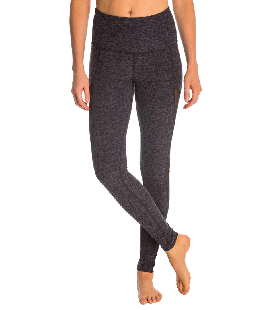 CLOTHING Beyond Yoga Spacedye High Waist Mesh Yoga Leggings Black-Steel 4 CLOTHING Beyond Yoga Spacedye High Waist Mesh Yoga Leggings Black-Steel