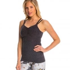 CLOTHING Beyond Yoga Strappy Back Cami Tank Top Black-Steel