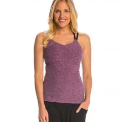 Beyond Yoga Strappy Back Cami Tank Top Desert Rose/Steel CLOTHING