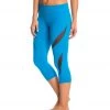 Beyond Yoga Double Panel Mesh Capris Aquatic Blue