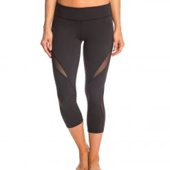 Beyond Yoga Double Panel Mesh Capris Black