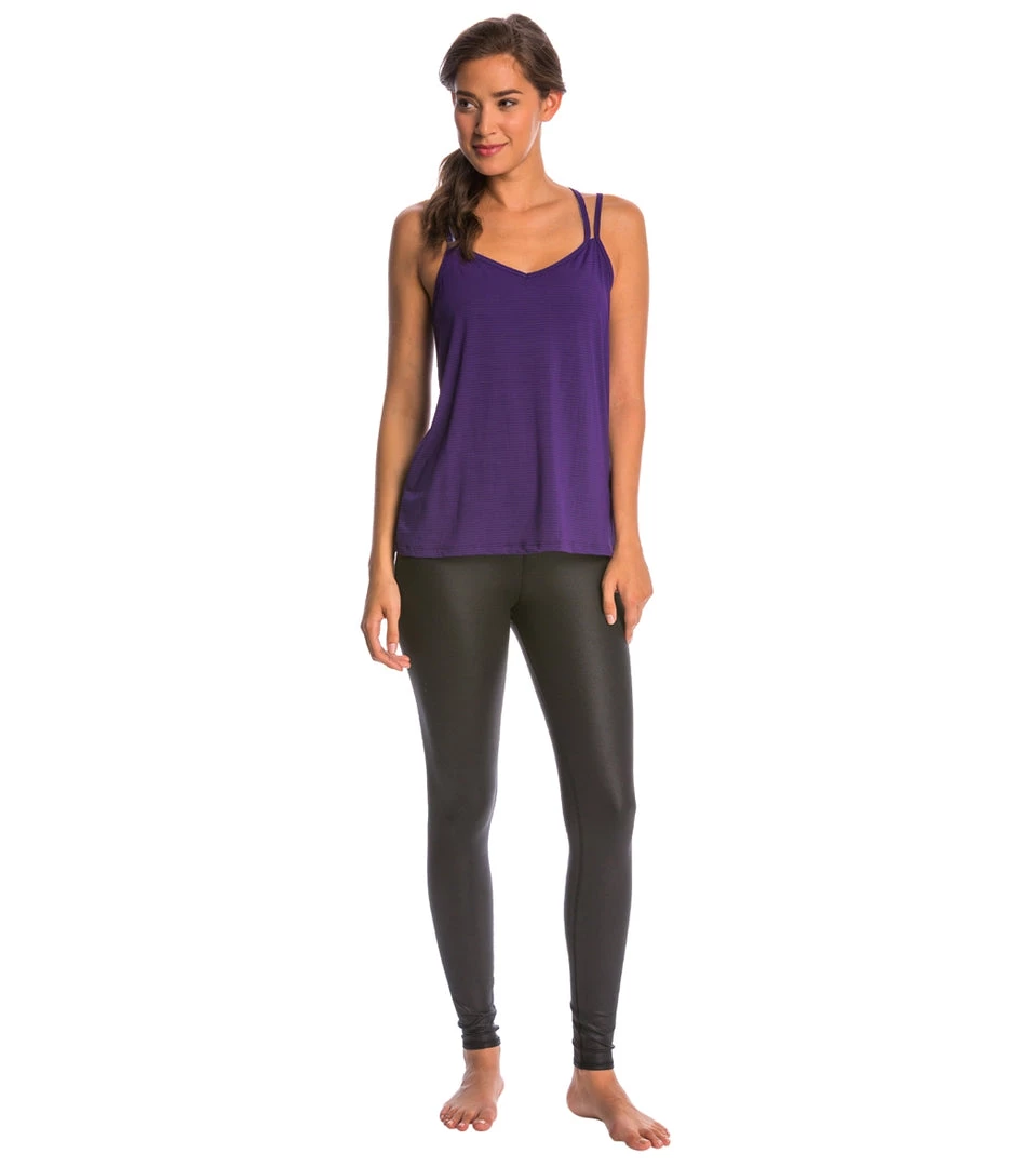 CLOTHING Beyond Yoga Sleek Stripe Strappy V-Back Cami Deep Iris 6 CLOTHING Beyond Yoga Sleek Stripe Strappy V-Back Cami Deep Iris
