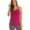 Beyond Yoga Sleek Stripe Strappy V-Back Cami Merlot CLOTHING