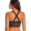 Beyond Yoga Spacedye Crossover Back Yoga Sports Bra Black-Steel