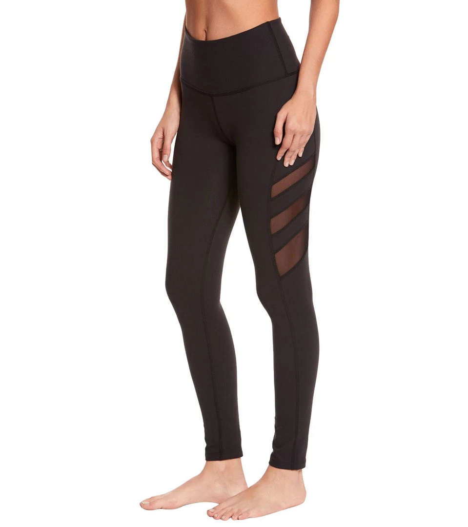 Beyond Yoga Triple Mesh High Waisted Yoga Leggings Black 4 Beyond Yoga Triple Mesh High Waisted Yoga Leggings Black