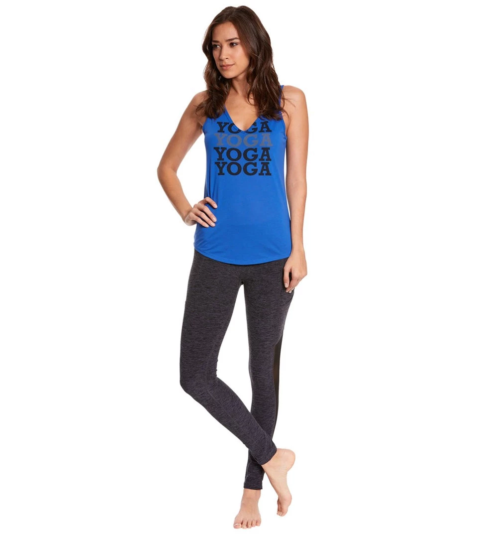 Beyond Yoga Spacedye Pocket & Mesh Yoga Leggings With Pockets Black-Steel 6 Beyond Yoga Spacedye Pocket & Mesh Yoga Leggings With Pockets Black-Steel