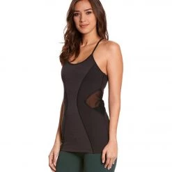 CLOTHING Beyond Yoga Deco Mirror Paneled Yoga Tank Top Black-Steel 10 CLOTHING Beyond Yoga Deco Mirror Paneled Yoga Tank Top Black-Steel