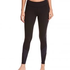 Beyond Yoga Glass Curved Side Yoga Leggings Black Mist