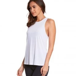 Beyond Yoga Sleek Stripe Waterfall Swing Yoga Tank Top White 10 Beyond Yoga Sleek Stripe Waterfall Swing Yoga Tank Top White