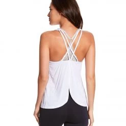 Beyond Yoga Sleek Stripe Waterfall Swing Yoga Tank Top White 11 Beyond Yoga Sleek Stripe Waterfall Swing Yoga Tank Top White