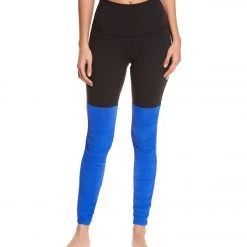 Beyond Yoga Sleek Stripe High Waisted Legwarmer Yoga Leggings Cobalt