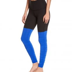 Beyond Yoga Sleek Stripe High Waisted Legwarmer Yoga Leggings Cobalt
