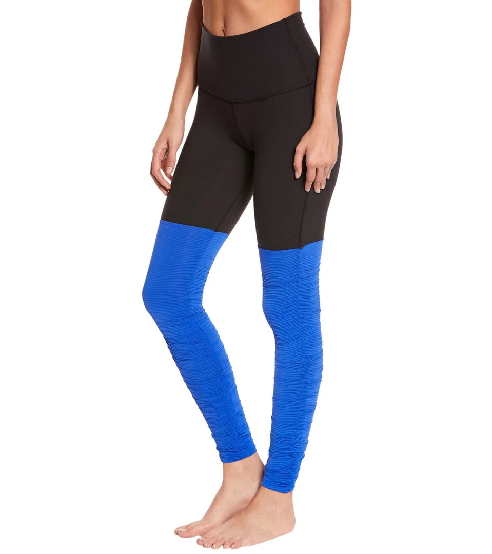 Beyond Yoga Sleek Stripe High Waisted Legwarmer Yoga Leggings Cobalt 4 Beyond Yoga Sleek Stripe High Waisted Legwarmer Yoga Leggings Cobalt
