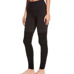 Beyond Yoga Sleek Stripe High Waisted Legwarmer Yoga Leggings Black CLOTHING