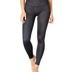 Beyond Yoga Lux Printed High Waisted Yoga Leggings Front Runner Dot Black