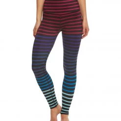 Beyond Yoga Lux Printed High Waisted Yoga Leggings Striped Jolie