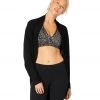 Beyond Yoga Cozy Fleece Convertible Cardigan Black CLOTHING