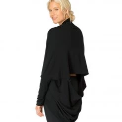 Beyond Yoga Cozy Fleece Convertible Cardigan Black CLOTHING