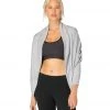 Beyond Yoga Cozy Fleece Convertible Cardigan Heather Gray CLOTHING