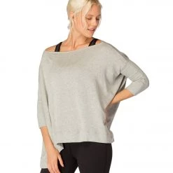 Beyond Yoga Cozy Fleece Convertible Cardigan Heather Gray CLOTHING