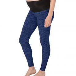 Beyond Yoga: Beyond The Bump Spacedye Fold Down Maternity Yoga Leggings Black-Cobalt 7 Beyond Yoga: Beyond The Bump Spacedye Fold Down Maternity Yoga Leggings Black-Cobalt