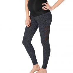 Beyond Yoga: Beyond The Bump Spacedye Maternity Triple Mesh Yoga Leggings CLOTHING