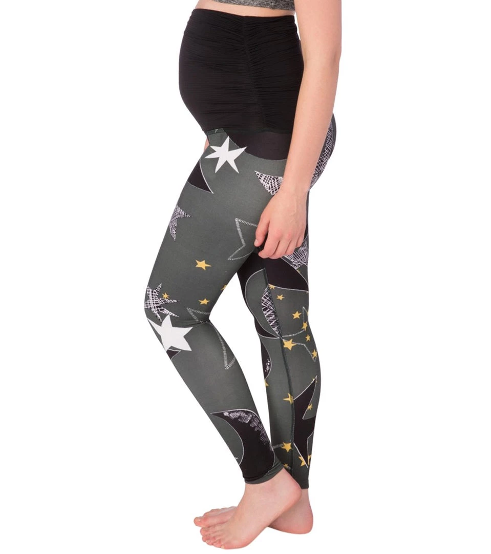 CLOTHING Beyond Yoga: Beyond The Bump Lux Print Fold Down Maternity Yoga Leggings 3 CLOTHING Beyond Yoga: Beyond The Bump Lux Print Fold Down Maternity Yoga Leggings