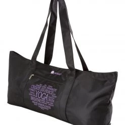 Aurorae Yoga Mat Tote Bag Black Solid ACCESSORIES