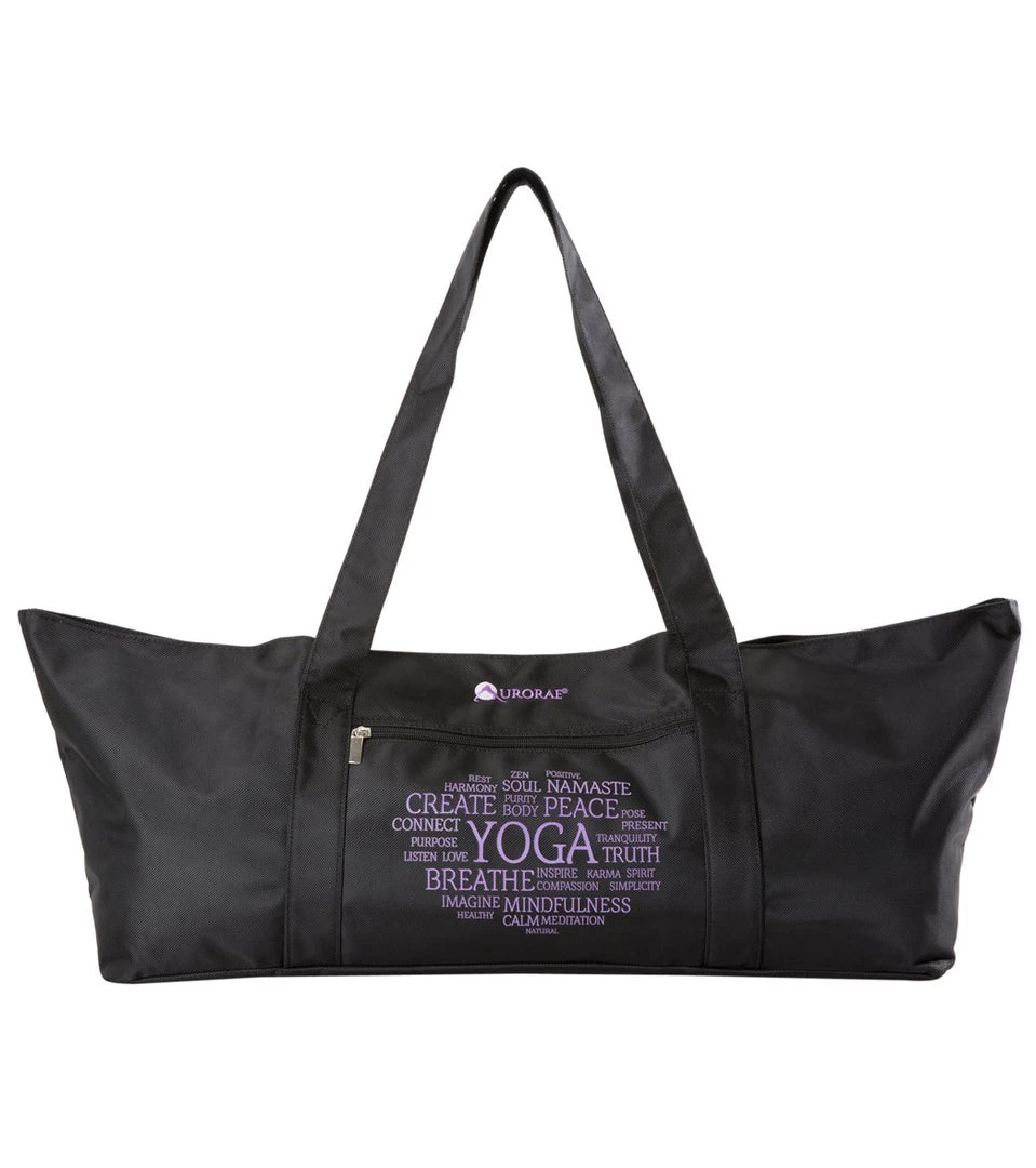 Aurorae Yoga Mat Tote Bag Black Solid ACCESSORIES 7 Aurorae Yoga Mat Tote Bag Black Solid ACCESSORIES