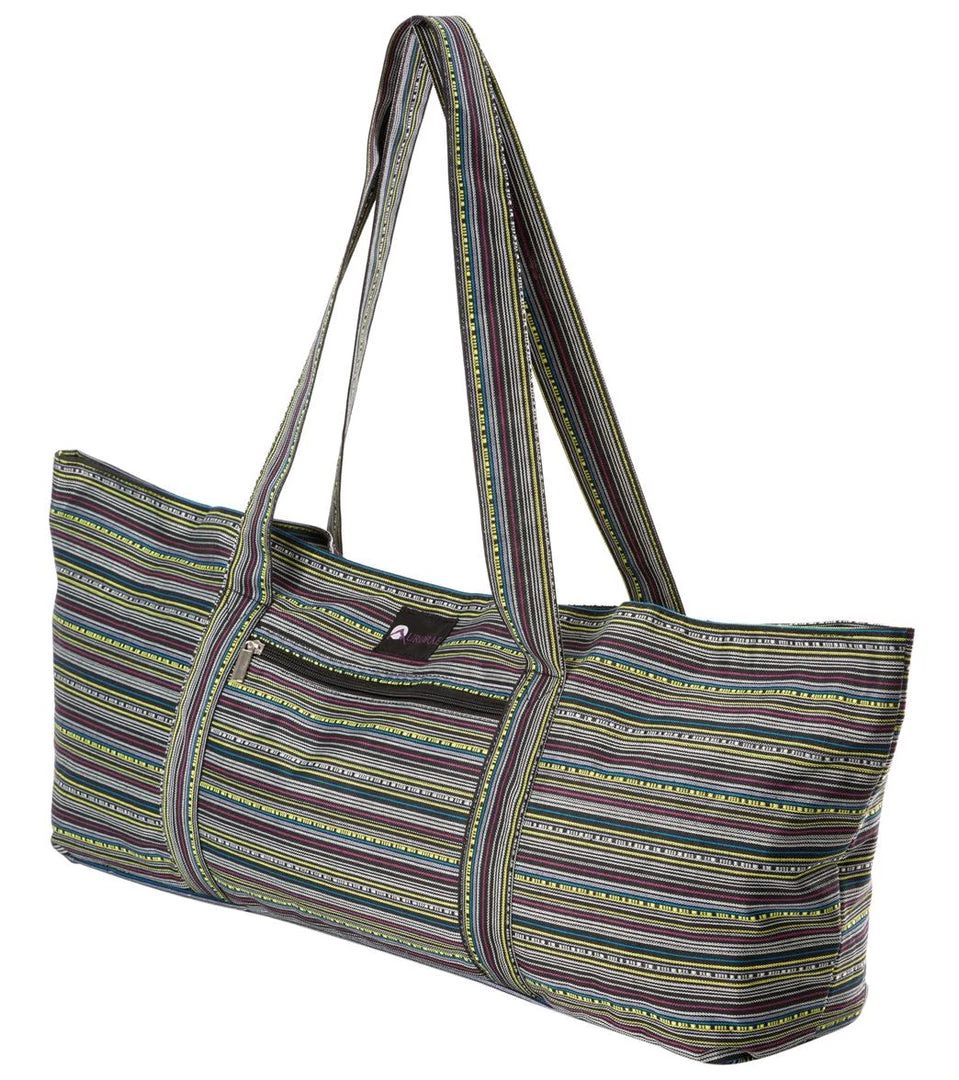 ACCESSORIES Aurorae Yoga Mat Tote Bag Black Multi Stripe 4 ACCESSORIES Aurorae Yoga Mat Tote Bag Black Multi Stripe