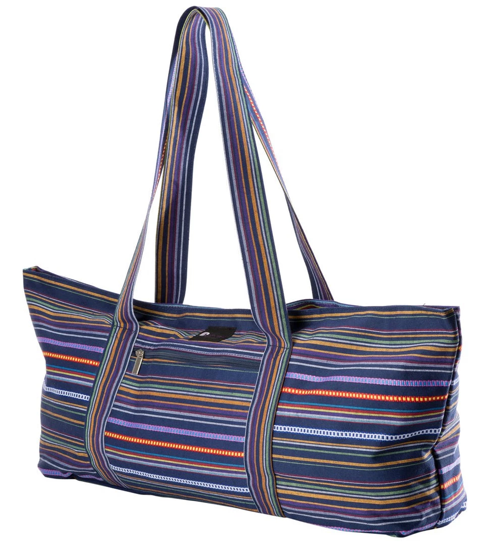 Aurorae Yoga Mat Tote Bag Navy Multi Stripe 4 Aurorae Yoga Mat Tote Bag Navy Multi Stripe